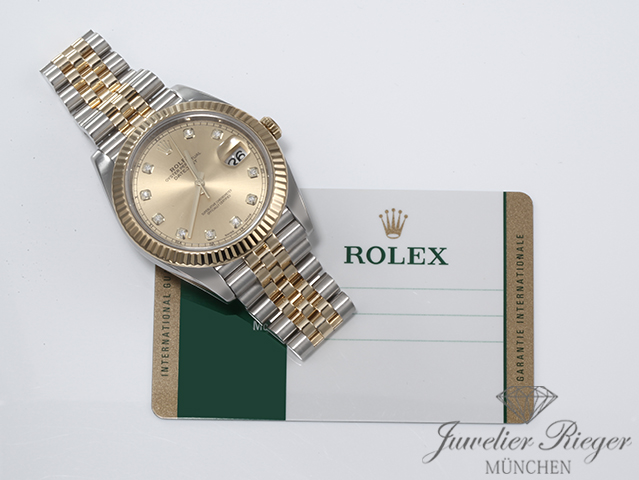 Bild 7 der Galerie: Rolex Datejust 41 126333 Edelstahl Gelbgold 750 Diamanten Automatik Gold