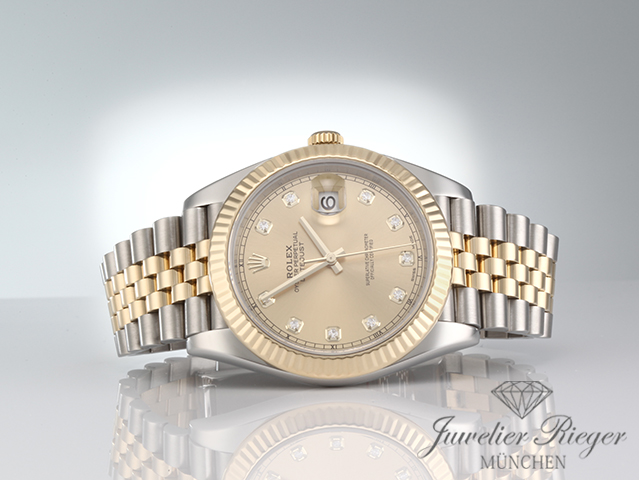 Bild 4 der Galerie: Rolex Datejust 41 126333 Edelstahl Gelbgold 750 Diamanten Automatik Gold