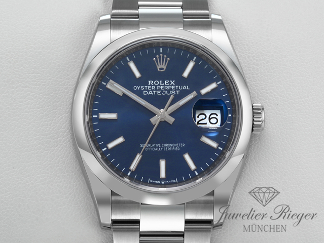 Bild 1 der Galerie: Rolex Datejust 36 mm 126200 2021 Edelstahl Automatik Date just Stahl