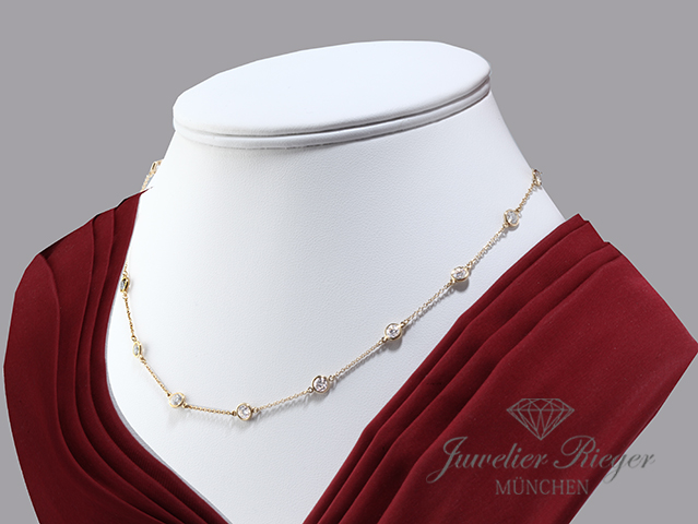 Bild 3 der Galerie: Tiffany & Co. Collier Elsa Peretti Diamonds by the Yard 15 Diamanten: ca. 3 ct.
