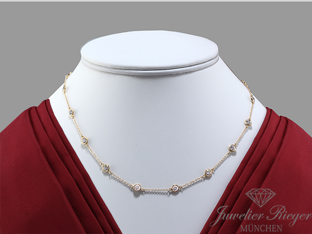 Bild 1 der Galerie: Tiffany & Co. Collier Elsa Peretti Diamonds by the Yard 15 Diamanten: ca. 3 ct.