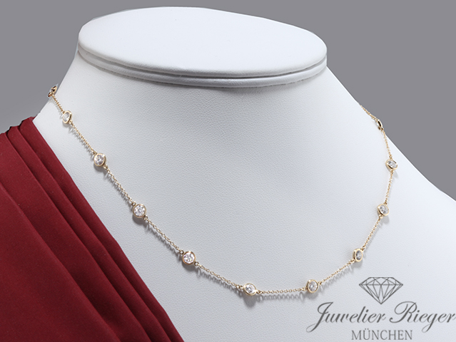 Bild 2 der Galerie: Tiffany & Co. Collier Elsa Peretti Diamonds by the Yard 15 Diamanten: ca. 3 ct.