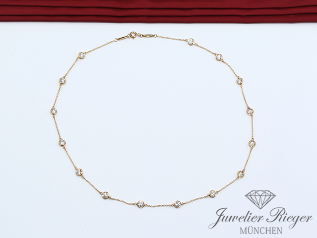 Bild 4 der Galerie: Tiffany & Co. Collier Elsa Peretti Diamonds by the Yard 15 Diamanten: ca. 3 ct.