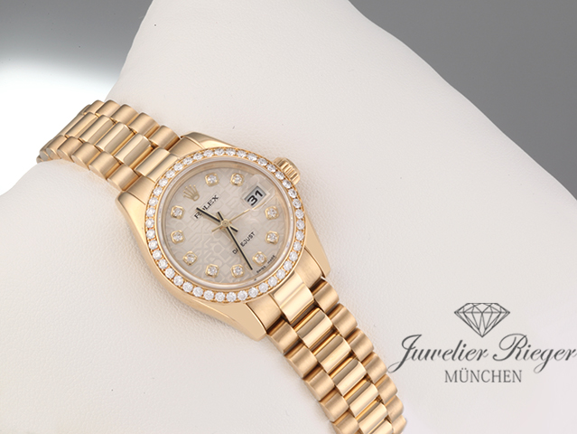 Bild 3 der Galerie: Rolex Lady Datejust 179138 2005 Gelbgold 750 Diamanten Automatik Gold