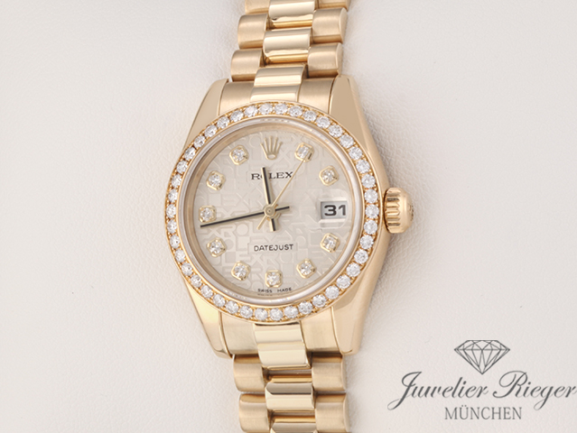 Bild 2 der Galerie: Rolex Lady Datejust 179138 2005 Gelbgold 750 Diamanten Automatik Gold