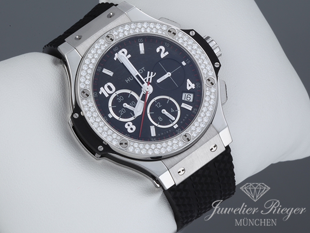 Bild 3 der Galerie: Hublot Big Bang 41 mm 2018 Chronograph 341.SX.130.RX.114 Edelstahl Diamanten