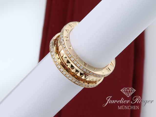 Bild 4 der Galerie: Bvlgari Ring B-Zero 1 Rock 2-Band Gelbgold 750 Diamanten Gr 51 Gold