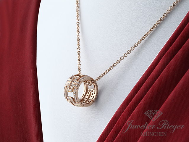 Bild 3 der Galerie: Bulgari Collier Parentesi Rosegold 750 Diamanten Brillanten Gold Kette