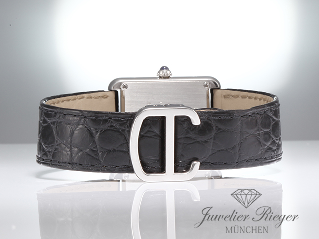 Bild 6 der Galerie: Cartier Tank Solo Kleines Modell W5200005 2017 Edelstahl Lederband Stahl