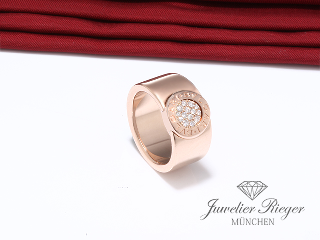 Bild 4 der Galerie: Bulgari Ring Bvlgari Rosegold 750 Gr 53 Diamanten Brillanten 2018 AN857275 Gold