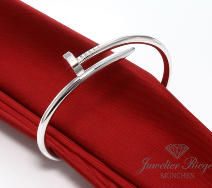 . Cartier Armreif Juste un Clou Weissgold 750 Größe 16 Gold Damen Armband