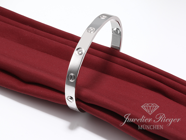 Bild 1 der Galerie: Cartier Armreif Love Weissgold 750 Größe 16 4 Diamanten Gold Damen Armband