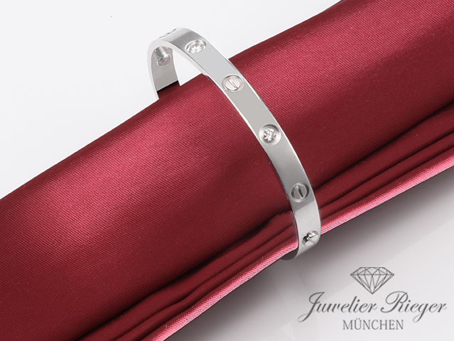 Bild 2 der Galerie: Cartier Armreif Love Weissgold 750 Größe 16 4 Diamanten Gold Damen Armband