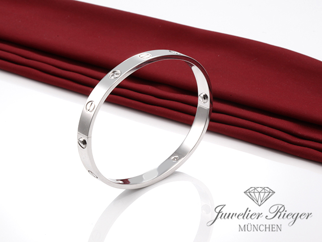 Bild 4 der Galerie: Cartier Armreif Love Weissgold 750 Größe 16 4 Diamanten Gold Damen Armband