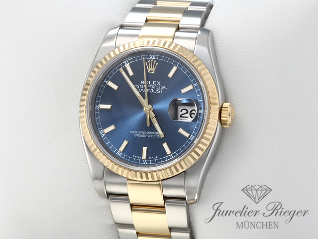 Bild 2 der Galerie: Rolex Datejust 36 mm 116233 2011 Edelstahl Gelbgold 750 Automatik Stahl Gold