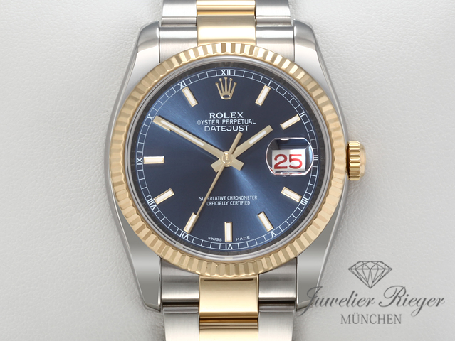 Bild 1 der Galerie: Rolex Datejust 36 mm 116233 2011 Edelstahl Gelbgold 750 Automatik Stahl Gold