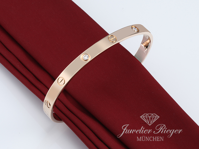 Bild 1 der Galerie: Cartier Armreif Love Rosegold 750 Größe 20 2023 Diamanten Gold Armband