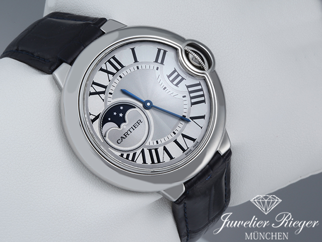 Bild 3 der Galerie: Cartier Ballon Bleu 37 mm WSBB0020 2019 Edelstahl Mondphase Automatik Stahl