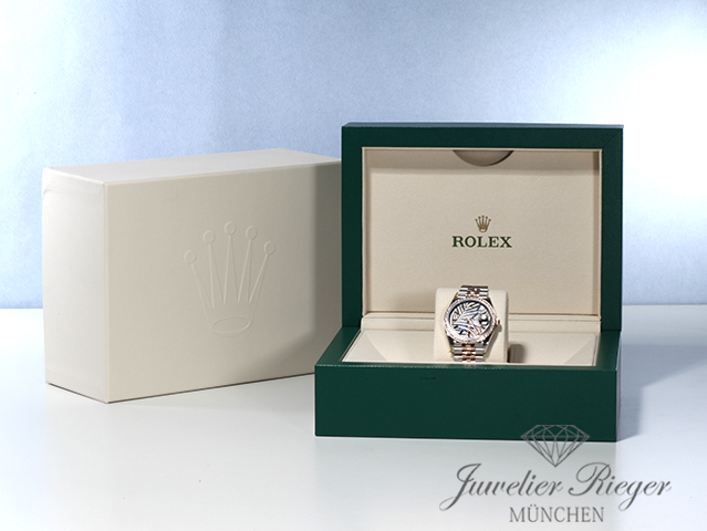 Bild 7 der Galerie: Rolex Datejust 36 126281RBR Stahl Rosegold 750 Diamanten Automatik Gold