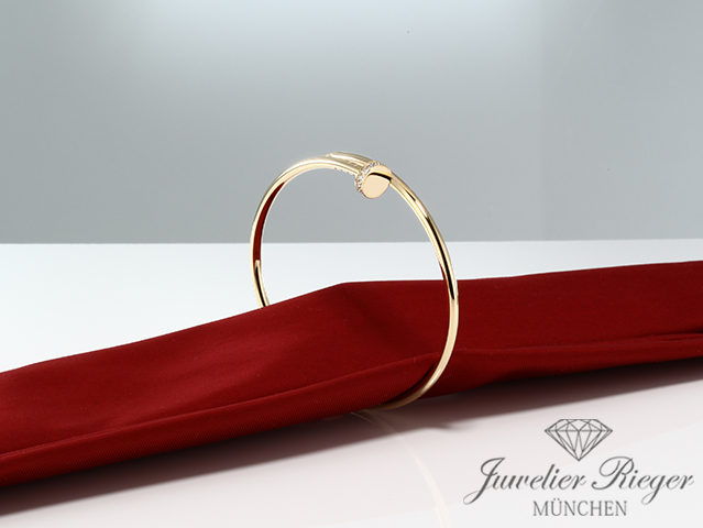 Bild 4 der Galerie: Cartier Armreif Juste un Clou SM Gelbgold 750 Diamanten Größe 18 2021 B6066117