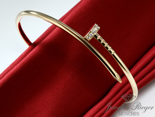 Bild 2 der Galerie: Cartier Armreif Juste un Clou SM Gelbgold 750 Diamanten Größe 18 2021 B6066117