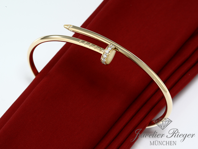 Bild 1 der Galerie: Cartier Armreif Juste un Clou SM Gelbgold 750 Diamanten Größe 18 2021 B6066117