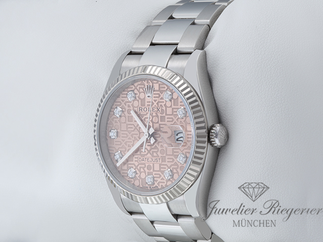 Bild 2 der Galerie: Rolex Datejust 36 126234 2022 Stahl Weissgold 750 Diamanten Automatik Gold