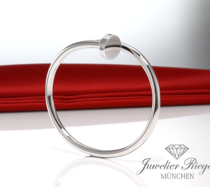 . Cartier Armreif Juste un Clou Weissgold 750 Größe 18 Gold Damen Armband