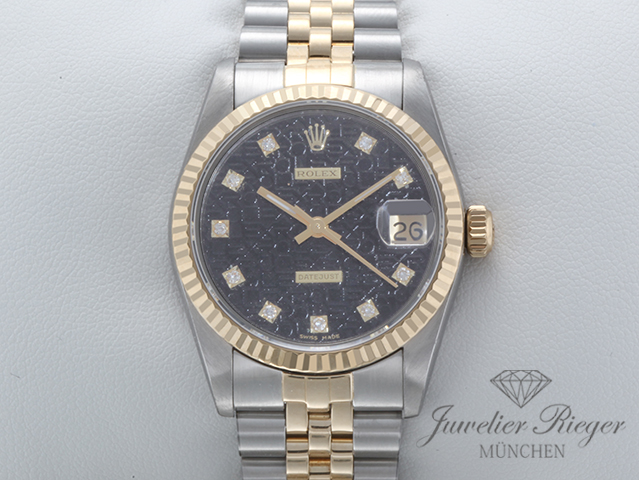 Bild 1 der Galerie: Rolex Medium Datejust Stahl Gelbgold 750 Diamanten Automatik Gold Stahl