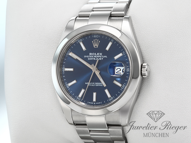 Bild 2 der Galerie: Rolex Datejust 41 mm 126300 2024 Edelstahl Automatik Stahl