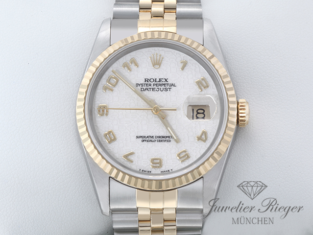 Bild 1 der Galerie: Rolex Datejust 36 mm 16233 1995 Edelstahl Gelbgold 750 Automatik Stahl Gold