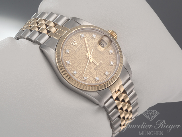 Bild 3 der Galerie: Rolex Medium Datejust 31 mm 68273 Stahl Gelbgold 750 Diamanten Automatik