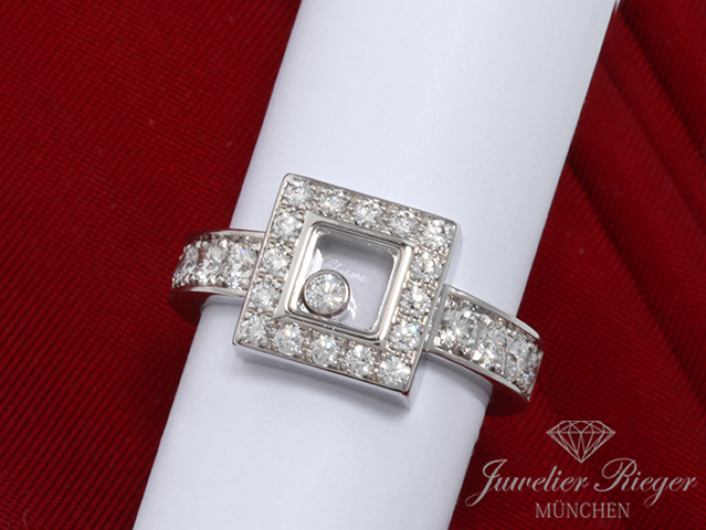 Bild 1 der Galerie: Chopard Ring Happy Diamonds Weissgold 750 Diamanten 0,86 ct. Gr 52 82/2939 Gold