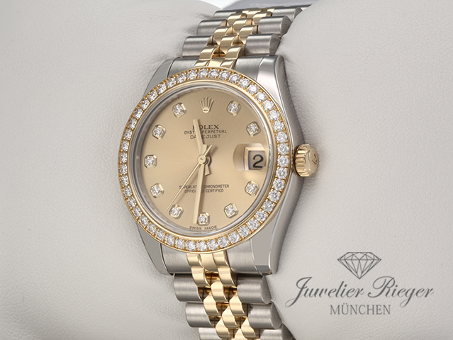 Bild 2 der Galerie: Rolex Medium Datejust 31 mm 178383 Stahl Gelbgold 750 Diamanten Automatik