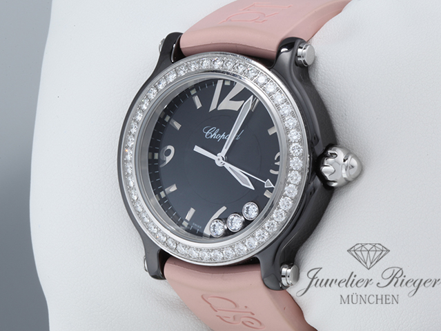 Bild 2 der Galerie: Chopard Happy Sport Limited Edition schwarze Keramik 288507 Diamanten Diamonds Chopard-Service: Juli 2026