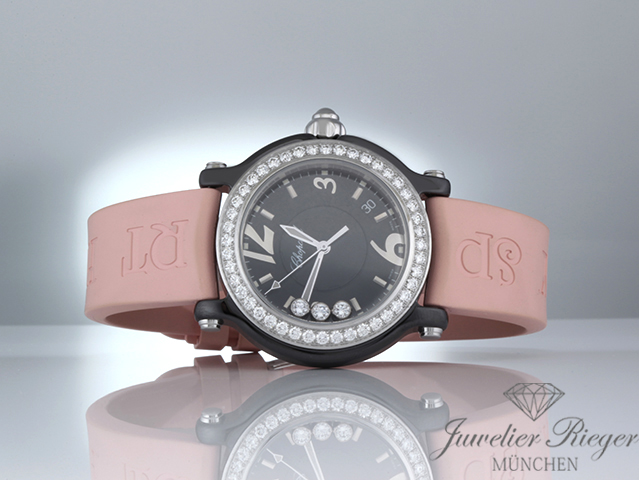 Bild 3 der Galerie: Chopard Happy Sport Limited Edition schwarze Keramik 288507 Diamanten Diamonds Chopard-Service: Juli 2026