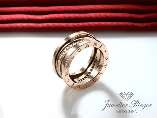 Bild 3 der Galerie: Bvlgari Ring B-Zero 1 Legend Rosegold 750 Diamanten Gr 51 2018 Bulgari Damen