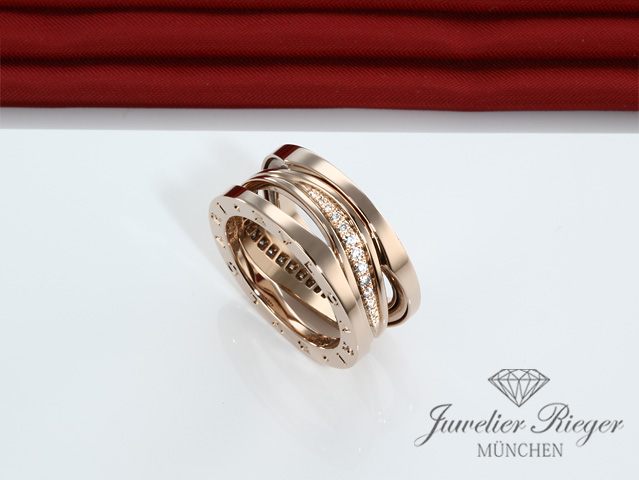 Bild 4 der Galerie: Bvlgari Ring B-Zero 1 Legend Rosegold 750 Diamanten Gr 51 2018 Bulgari Damen