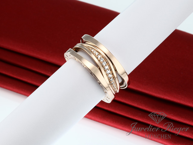 Bild 2 der Galerie: Bvlgari Ring B-Zero 1 Legend Rosegold 750 Diamanten Gr 51 2018 Bulgari Damen