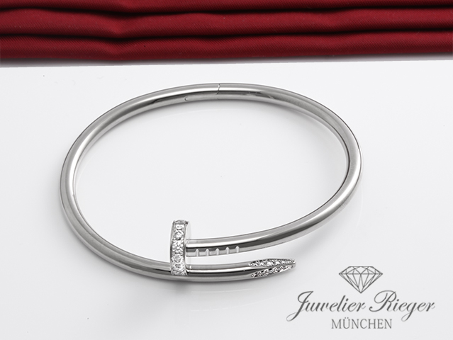 Bild 2 der Galerie: Cartier Armreif Juste un Clou Weissgold 750 Diamanten Gr 17 2024 B6048717 Gold