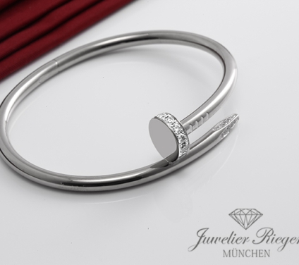 . Cartier Armreif Juste un Clou Weissgold 750 Diamanten Gr 17 2024 B6048717 Gold
