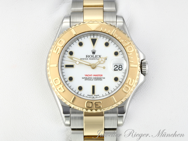 Bild 1 der Galerie: Rolex Medium Yachtmaster 35 mm 168623 2003 Edelstahl Gelbgold 750 Automatik Gold