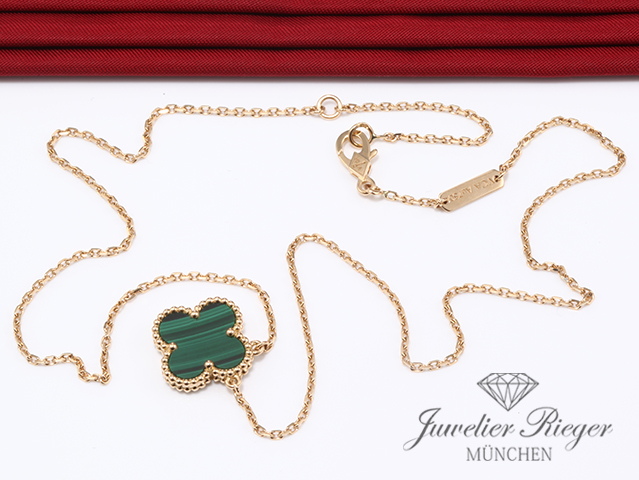 Bild 4 der Galerie: Van Cleef & Arpels Collier Vintage Alhambra Gelbgold 750 Malachit VCARO9VA00