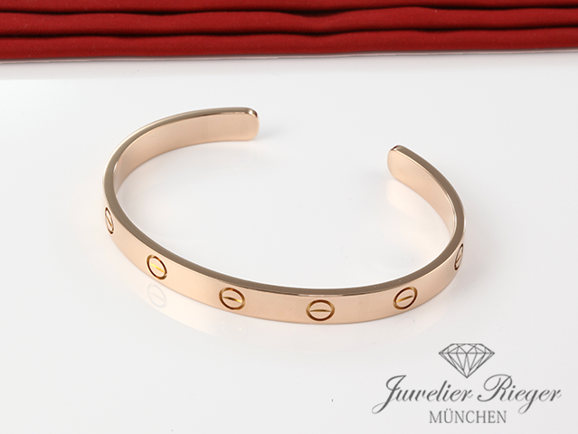 Bild 2 der Galerie: Cartier Armreif Love Offen Roségold 750 Größe 17 2017 Gold Armband