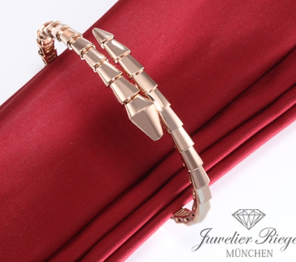 . Bulgari Armreif Serpenti Viper Rosegold 750 Größe S Armband Gold