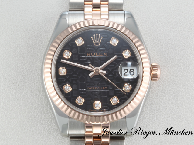 Bild 1 der Galerie: Rolex Datejust 31 mm 178271 Edelstahl Rosegold 750 Diamanten Gold Stahl