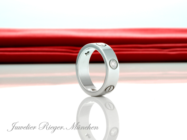 Bild 2 der Galerie: Cartier Ring Love Weissgold 750 3 Diamanten Größe 51 Alter: 1999 Gold