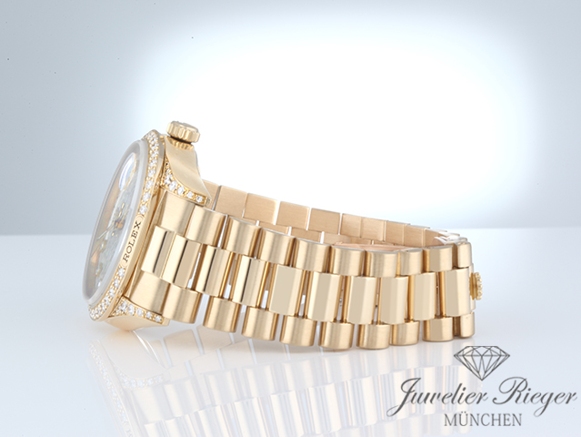 Bild 5 der Galerie: Rolex Day Date 36 mm 18138 1986 LC100 Gelbgold 750 Diamanten Automatik Gold