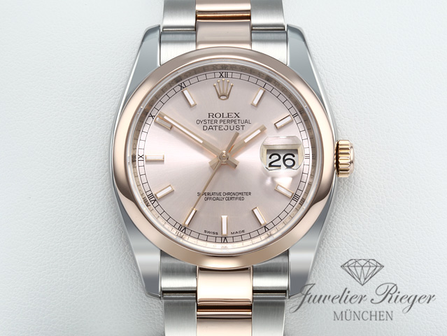 Bild 1 der Galerie: Rolex Datejust 36 mm 116201 Stahl Rosegold 750 Automatik Rotgold Gold