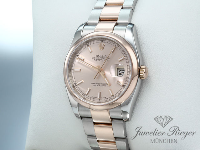 Bild 3 der Galerie: Rolex Datejust 36 mm 116201 Stahl Rosegold 750 Automatik Rotgold Gold